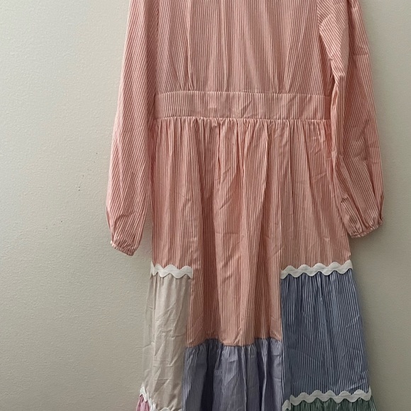 Touché Prive striped poplin shirt dress size 38 NWT modest and hijab friendly - Picture 3 of 6